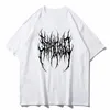 Oversized heren T-shirt Hip Hop Grafische Gothic Print Zomer Korte Mouw Cott Blouses Y2k Fi Streetwear Kleding Harajuku T7GL #