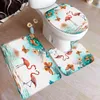 Tapetes de banho colorido borboleta conjunto aquarela borboletas arte abstrata flanela casa tapete decoração do banheiro tapetes toalete