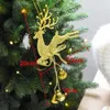 Simulering Moose Bell 20cm Elk Shape Tree Decoration Ornaments Juldekorationer Pendant S