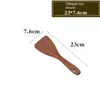 Spatule en bois sans bâton cuillère longue poignée pour boire de la cuisine de la soupe maison