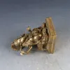 Esculturas de bronze raro da china ganesha vighneshvara fengshui estátua de buda artesanato em metal decorações para casa