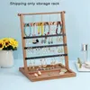 Storage Boxes AFBC Wooden Jewelry Rack 5-Story Tower Display Removable Earrings Necklaces Rings Stand