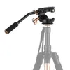 Andoer Q08S Tripod Head Aluminum Alloy 3-Way Damping Video Head with Pan Bar Handle Support for Tripod Monopod 240322