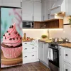 Stickers 3D Marble Flower Fridge Stickers Door Cover Adhesive Refrigerator Wallpaper Vinyl Custom Freezer Film Decor Decal Mural Kitchen