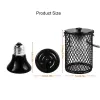 Lighting Pet Reptile Light Heated Lamp With Safety Cage Ceramic Heating Lamp Set Emitter Heat Lamp for Turtle Snake lizard Pet Suppy