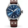 Luxe herenhorloge Waterdicht Automatisch Mechanisch Saffierglas Zilver Bruin Leer Blauw Sport polshorloge311L