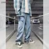 Linhua Men Wide Leg Jeans Mens Spring Cargo Pants Hip Hop Streetwear Nieuwe Losse rechte baggy denim broek mannelijke werk jeans c3fw#