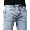 Icpans Skinny Denim Jeans Hommes Slim Fit Stretch Jeans Pantalon Gris Bleu 2020 Nouveau l5Y8 #