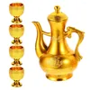 Copas de vino que ofrecen una taza exquisita, santa, puedes agua fina, plástico vintage para el santuario de Buda
