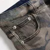 Ny 2022 Punk Camo Patchwork Men's Jeans FI RIPD TABLE TAPE MID-MIST BOGAR PANTS SLIM STREETEWEAR E6IT#