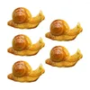 Décorations de jardin 5 pcs Simulation Little Snail Figurines minuscules Décor Mini Jouets miniatures Statues en résine