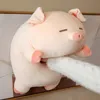 4080cm Squishy BOBO Pig Doll Plush Toy Stuffed Down Cotton Pink Piggy Plushie Lying Fatty Peluche Boys Girls Appeasing Gift 240314