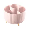 Storage Boxes 360° Rotating Makeup Brush Box Large Capacity Lipstick Container Multifunctional For Home Bedroom Dresser