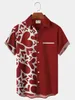 2024 Sevgililer Günü Erkekler Gömleği Kısa Sleve3d Baskı Aşk Grafikleri Gömlek Sokak Giyim Üstleri Gevşek Hawaii Gömlekleri Günlük T-Shirts N9DZ#