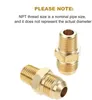 Verktyg 2st 3/8 "Manlig flare x 1/4" NPT -trådkopplingsbeslag Mässing Propan Adapter BBQ Coupler Pipe Connector Gas