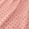 Tela 15 colores suave estampado de corazón tejido de costura de algodón crepé doble capa tela de gasa falda de algodón pijama tela de algodón 100x135cm