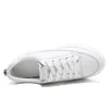 SDWK 7cm Microfiber Leather Women Casual Shoes White Platform Wedge Hidden Heel Y Sneakers Skateboard 240313