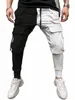 Pantalon de sport décontracté pour hommes, nouvelle tendance, couleur assortie, loisirs, Fitn Yin Yang, Hip Hop, High Street, Cargo, printemps et automne 94h4 #