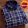 Herbst Winter Neue Casual Männer Fi Lg Hülse Kariertes Hemd Dicke Warme Männer Casual Hohe Qualität Weiche Große Größe hemd L-4XL x2f3 #