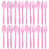 Disposable Flatware Tableware Party Spoon Fork Kit Plastic Silverware Favors Portable Dessert Cutlery Cutters Forks Spoons Scoop