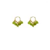 Dangle Earrings Natural Peridot Earring Gemstone Irregular Pattern By Labour Handmade With Copper Brass14k Gold FilledJewelry For Women