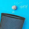 Jewelry Pouches Circular Black Mesh Waste Paper Bin Basket Metal Trash For Kitchen Home Offices Dorm Rooms Bedrooms 1Pack