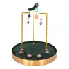 Jewelry Pouches Display Props Metal Round Watch Pallet Live Room Tray Ring Earring Stand Box