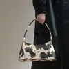 Shoulder Bags Fashion Milk Cow Prints Woman Bag Small For Girl Pu Leather Simple Casual Elegant Classical Lady Hand