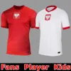 Polska 2024 Koszulki piłkarskie Lewandowski Men Kid Kit Polonia 2025 Zieliinski Milik Zalewski Szymanski Polska koszula piłkarska Polen mundure Boy 24 25 Pologne Euro 24