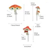 Garden Decorations 3st Mini Mushroom Figures Landscape Decors