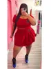 zjfzml ZZ Plus Size Roupas Femininas 2 Duas Peças Dr Ternos Carta B Imprimir Manga Curta Tops e Saias Plissadas de Cintura Alta 91lG #