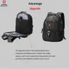 SUISSE 17 "sac à dos pour ordinateur portable étanche Port de Charge USB sac à dos multifonctionnel de style suisse cartable Mochila sac de voyage de randonnée