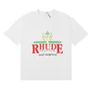 Rhude Shirt Shorts Tees 23ss Designer Mens T Shirt Europe America Mężczyzn Kobiet Tshirts