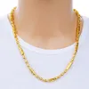 Collier solide Hip Hop perles chaîne en or jaune 18 carats rempli de mode hommes chaîne lien Style Rock bijoux polis 253J