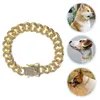 Hundhalsar koppel krage hals prydnad dekorativ kedja halsband metall zink legering guld fashionabla