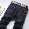 2023 Nouveaux hommes Stretch Fit Jeans Busine Busin Fi Pantalon en denim doux Pantalon de marque Homme Noir Bleu W9NB #