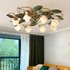 Deckenleuchten Französisch altmodische Blumenlaterne Dekoration Shop Europäische Retro Villa El Kupfer Kunst Lampe Schlafzimmer Wohnzimmer Licht