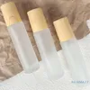 Lagerflaschen 5 ml10 ml Milchglas-Rollerflasche Holzmaserung Kunststoffkappe für ätherische Öle Roll-On mit Edelstahlkugel