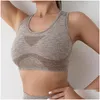 Yoga Outfit Y Sports Bras sans couture Femmes Fitness Gilet Top Sous-vêtements sans fil Soutien-gorge antichoc Soutien-gorge à séchage rapide Gym Brasier Drop Deliv Otqc6