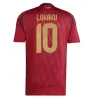 2024 BÉLGICA camisas de futebol DE BRUYNE R. LUKAKU E. HAZARD 24 25 MERTENS BATSHUAYI TIELEMANS T.HAZARD Torcedores Jogador Home away camisa de futebol uniforme Homens Crianças Kits