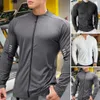 Mannen Fitn Sportjas Lichtgewicht Zweet Absorpti Gym Jas Sneldrogend Running Bodybuilding Sweatshirt Rits Jas r5aW #