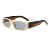 نظارة شمسية OULYLAN ins Retro Square Women Shades UV400 Fashion Men Polygon Trending Leopard Sun Glasses