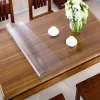 Cushion Pvc Tablecloth Transparent Table Cloth Cover Oilproof Plastic Table Cloths Dining Table Cover Soft Glass Cloth Kitchen 1.0mm