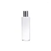 Storage Bottles Packaging Container Plastic Clear Bottle Shiny Silver Lid With Plug 100ml120ml150ml200ml250ml Refillable Toner 20Pieces