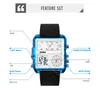 Armbandsur Skmei 3Time Stopwatch Sport Watches Reloj Hombre For Men Mens Fashion Back Light Digital Wristwatch 3Bar Watertectur Alarm Clock