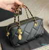 Designer -Women Boston Bags Diamond Pillow Bag Fashion Bowling High Quality Lattice Leather Handbags Gold Chain Crossbody Bags