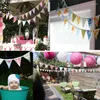 Decoração de festa rosa floral algodão bunting banner para meninas chique gasto aniversário de casamento