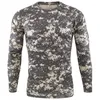 Camoue T-shirt Mannen Ademende Quick Dry Lange Mouwen T-shirt Heren Outdoor Sport Leger Tactische Militaire Camo T-shirty T6II#