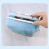 Kitchen Storage Silicone Food Bag Reusable Snack Bags Fresh-Keeping Sealed Leak-Proof Zipper Closure Blue