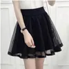 Spring Summer Women Skirt Sexy Lace Mesh Hollow Out Slim Bodycon Tight Aline Elegant Transparent Black White 240328